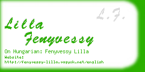 lilla fenyvessy business card